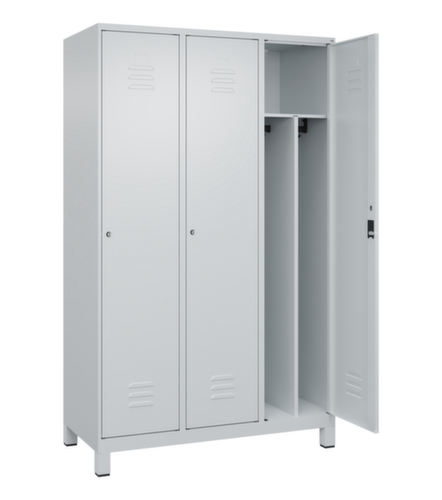 C+P Armoire vestiaire Classic Plus pour une séparation en noir et blanc, largeur de compartiment 400 mm