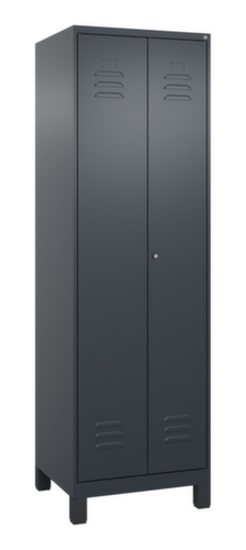 C+P Armoire vestiaire Classic Plus pour une séparation en noir et blanc, largeur de compartiment 300 mm