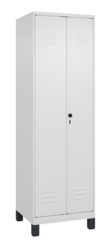 C+P Armoire vestiaire pour EPI Classic Plus pour une séparation en noir et blanc, largeur de compartiment 300 mm