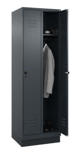 C+P Armoire vestiaire Classic Plus à 2 compartiments, largeur de compartiment 300 mm