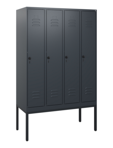 C+P Armoire vestiaire Classic Plus à 4 compartiments, largeur de compartiment 300 mm