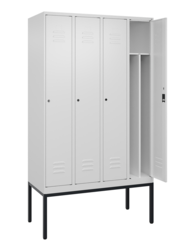 C+P Armoire vestiaire Classic Plus pour une séparation en noir et blanc, largeur de compartiment 300 mm