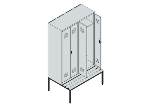 Armoire vestiaire EPI avec banc