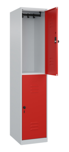 C+P Armoire vestiaire à deux niveaux Classic Plus, largeur de compartiment 400 mm