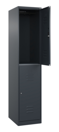 C+P Armoire vestiaire à deux niveaux Classic Plus, largeur de compartiment 400 mm