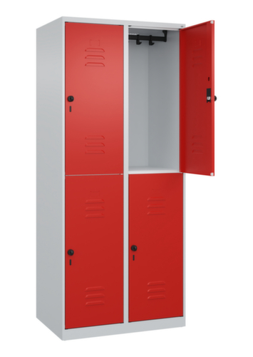 C+P Armoire vestiaire à deux niveaux Classic Plus, largeur de compartiment 400 mm