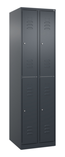 C+P Armoire vestiaire à deux niveaux Classic Plus, largeur de compartiment 250 mm