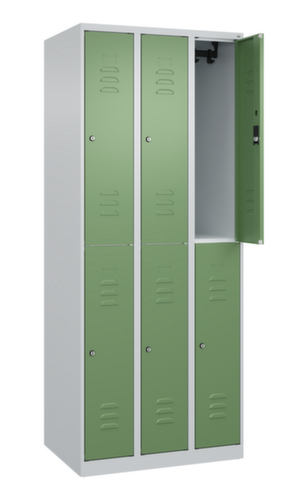 C+P Armoire vestiaire à deux niveaux Classic Plus, largeur de compartiment 250 mm