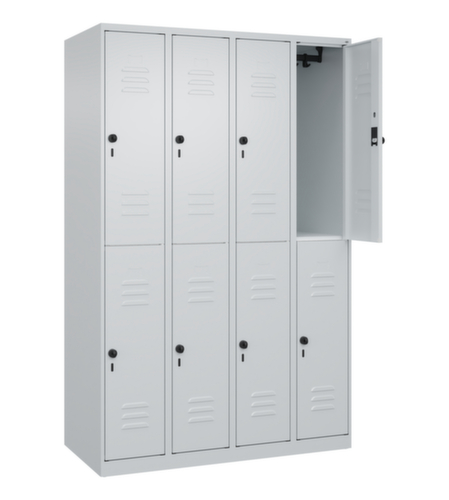 C+P Armoire vestiaire à deux niveaux Classic Plus, largeur de compartiment 300 mm