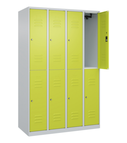 C+P Armoire vestiaire à deux niveaux Classic Plus, largeur de compartiment 300 mm