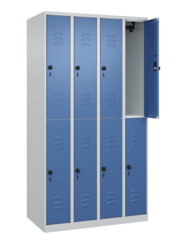 C+P Armoire vestiaire à deux niveaux Classic Plus, largeur de compartiment 250 mm