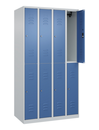 C+P Armoire vestiaire à deux niveaux Classic Plus, largeur de compartiment 250 mm