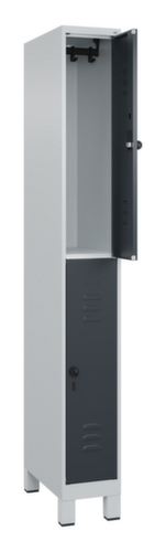 C+P Armoire vestiaire à deux niveaux Classic Plus, largeur de compartiment 250 mm