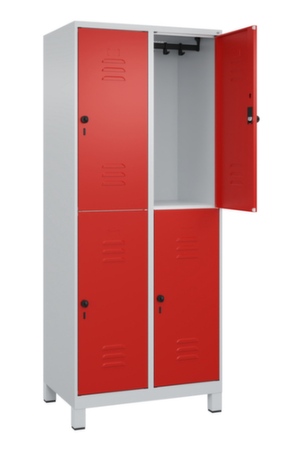 C+P Armoire vestiaire à deux niveaux Classic Plus, largeur de compartiment 400 mm