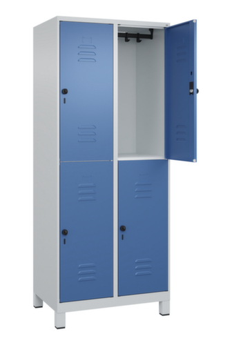 C+P Armoire vestiaire à deux niveaux Classic Plus, largeur de compartiment 400 mm