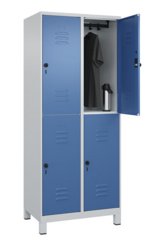 C+P Armoire vestiaire à deux niveaux Classic Plus, largeur de compartiment 400 mm