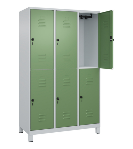 C+P Armoire vestiaire à deux niveaux Classic Plus, largeur de compartiment 400 mm