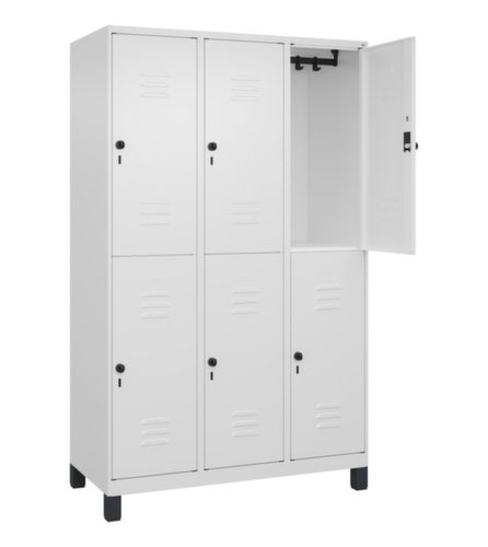 C+P Armoire vestiaire à deux niveaux Classic Plus, largeur de compartiment 400 mm