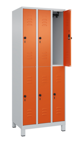 C+P Armoire vestiaire à deux niveaux Classic Plus, largeur de compartiment 250 mm