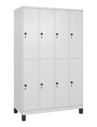 C+P Armoire vestiaire à deux niveaux Classic Plus, largeur de compartiment 300 mm