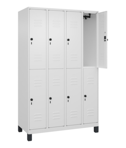 C+P Armoire vestiaire à deux niveaux Classic Plus, largeur de compartiment 300 mm
