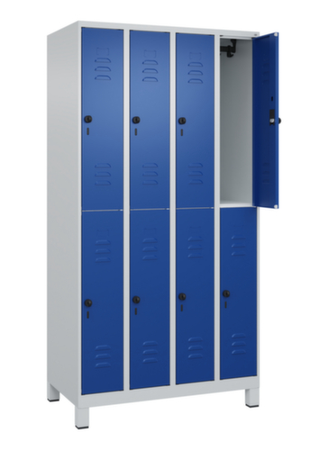 C+P Armoire vestiaire à deux niveaux Classic Plus, largeur de compartiment 250 mm