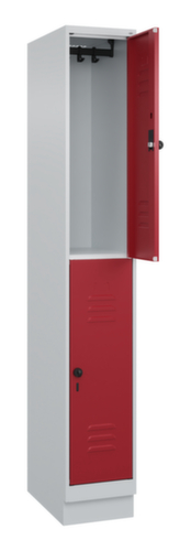 C+P Armoire vestiaire à deux niveaux Classic Plus, largeur de compartiment 300 mm