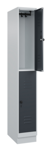 C+P Armoire vestiaire à deux niveaux Classic Plus, largeur de compartiment 300 mm