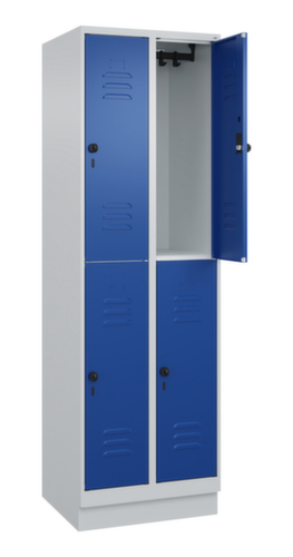 C+P Armoire vestiaire à deux niveaux Classic Plus, largeur de compartiment 300 mm