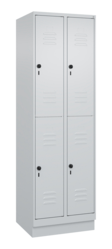 C+P Armoire vestiaire à deux niveaux Classic Plus, largeur de compartiment 300 mm