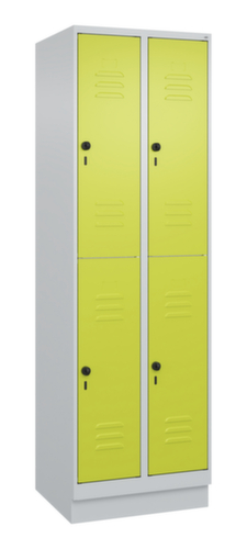 C+P Armoire vestiaire à deux niveaux Classic Plus, largeur de compartiment 300 mm