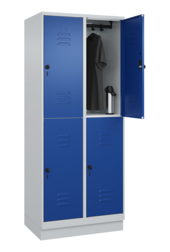 C+P Armoire vestiaire à deux niveaux Classic Plus, largeur de compartiment 400 mm