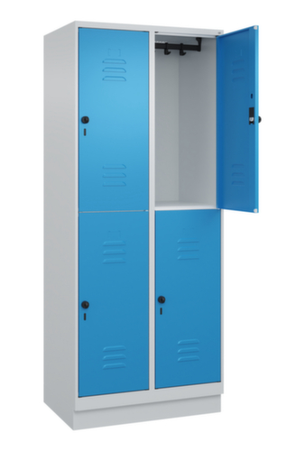 C+P Armoire vestiaire à deux niveaux Classic Plus, largeur de compartiment 400 mm