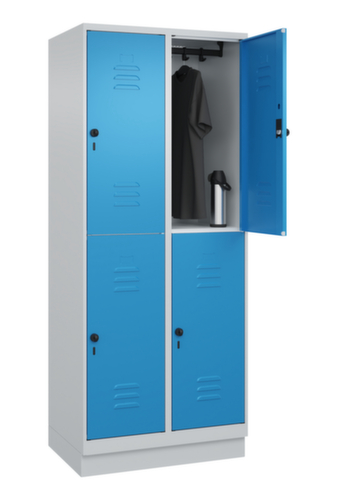 C+P Armoire vestiaire à deux niveaux Classic Plus, largeur de compartiment 400 mm