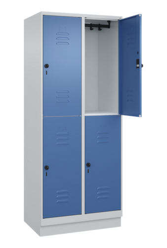 C+P Armoire vestiaire à deux niveaux Classic Plus, largeur de compartiment 400 mm