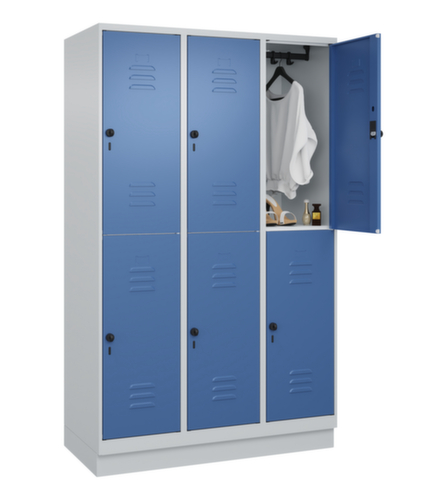 C+P Armoire vestiaire à deux niveaux Classic Plus, largeur de compartiment 400 mm