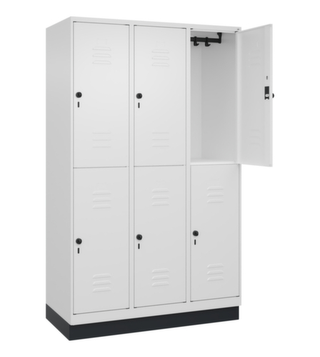 C+P Armoire vestiaire à deux niveaux Classic Plus, largeur de compartiment 400 mm