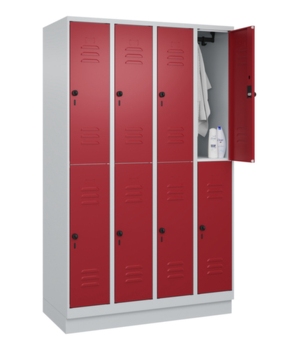 C+P Armoire vestiaire à deux niveaux Classic Plus, largeur de compartiment 300 mm