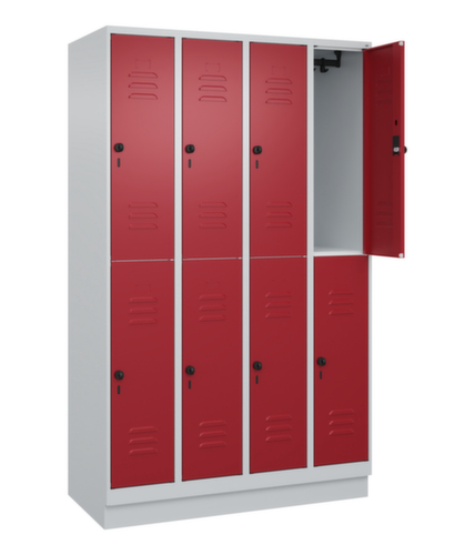 C+P Armoire vestiaire à deux niveaux Classic Plus, largeur de compartiment 300 mm