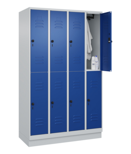 C+P Armoire vestiaire à deux niveaux Classic Plus, largeur de compartiment 300 mm