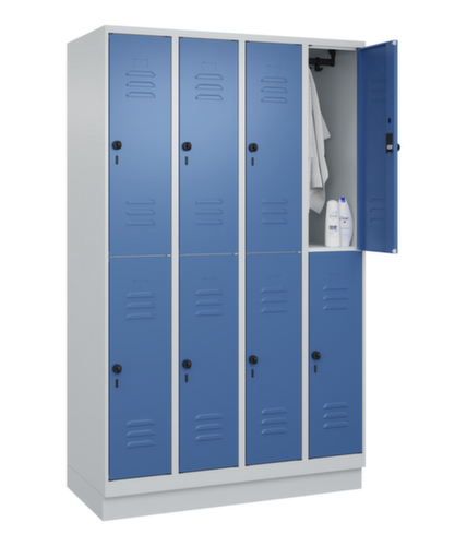 C+P Armoire vestiaire à deux niveaux Classic Plus, largeur de compartiment 300 mm