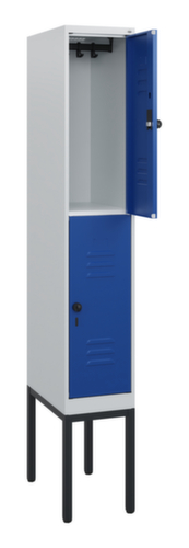 C+P Armoire vestiaire à deux niveaux Classic Plus, largeur de compartiment 300 mm