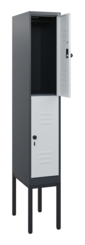 C+P Armoire vestiaire à deux niveaux Classic Plus, largeur de compartiment 300 mm