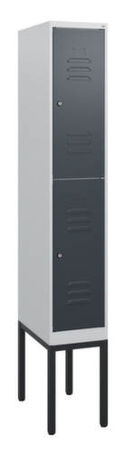 C+P Armoire vestiaire à deux niveaux Classic Plus, largeur de compartiment 300 mm