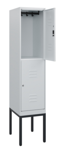 C+P Armoire vestiaire à deux niveaux Classic Plus, largeur de compartiment 400 mm