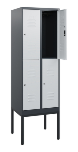 C+P Armoire vestiaire à deux niveaux Classic Plus, largeur de compartiment 300 mm