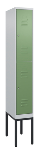 C+P Armoire vestiaire à deux niveaux Classic Plus, largeur de compartiment 300 mm