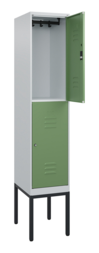 C+P Armoire vestiaire à deux niveaux Classic Plus, largeur de compartiment 400 mm