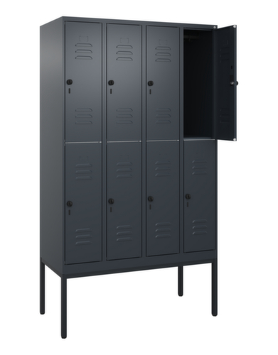 C+P Armoire vestiaire à deux niveaux Classic Plus, largeur de compartiment 300 mm