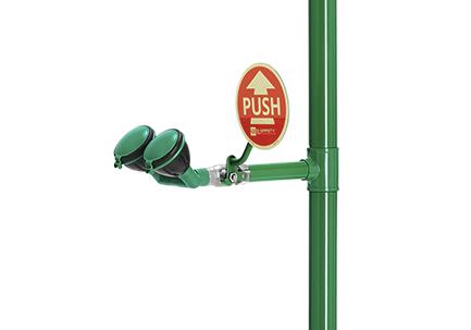 douche corporelle et laveur d'yeux avec 2 pommeaux fixes